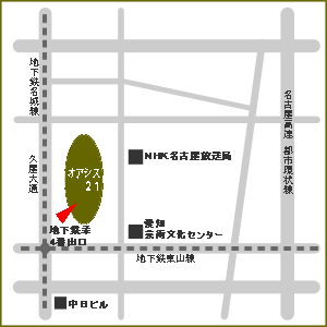オアシス２１地図